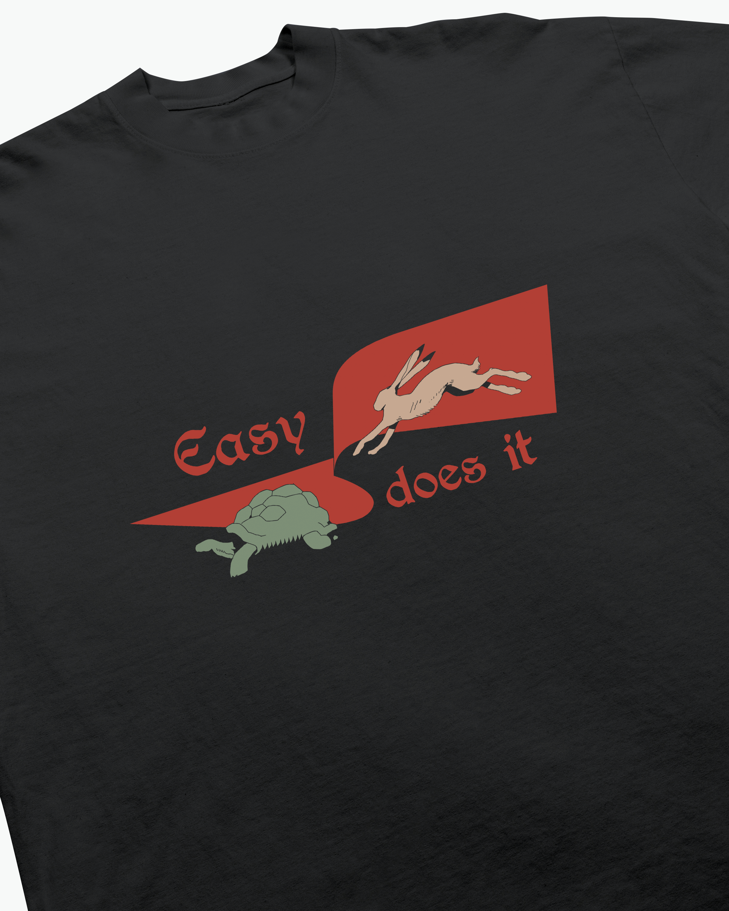 Tortoise and The Hare Tee / Charcoal-3
