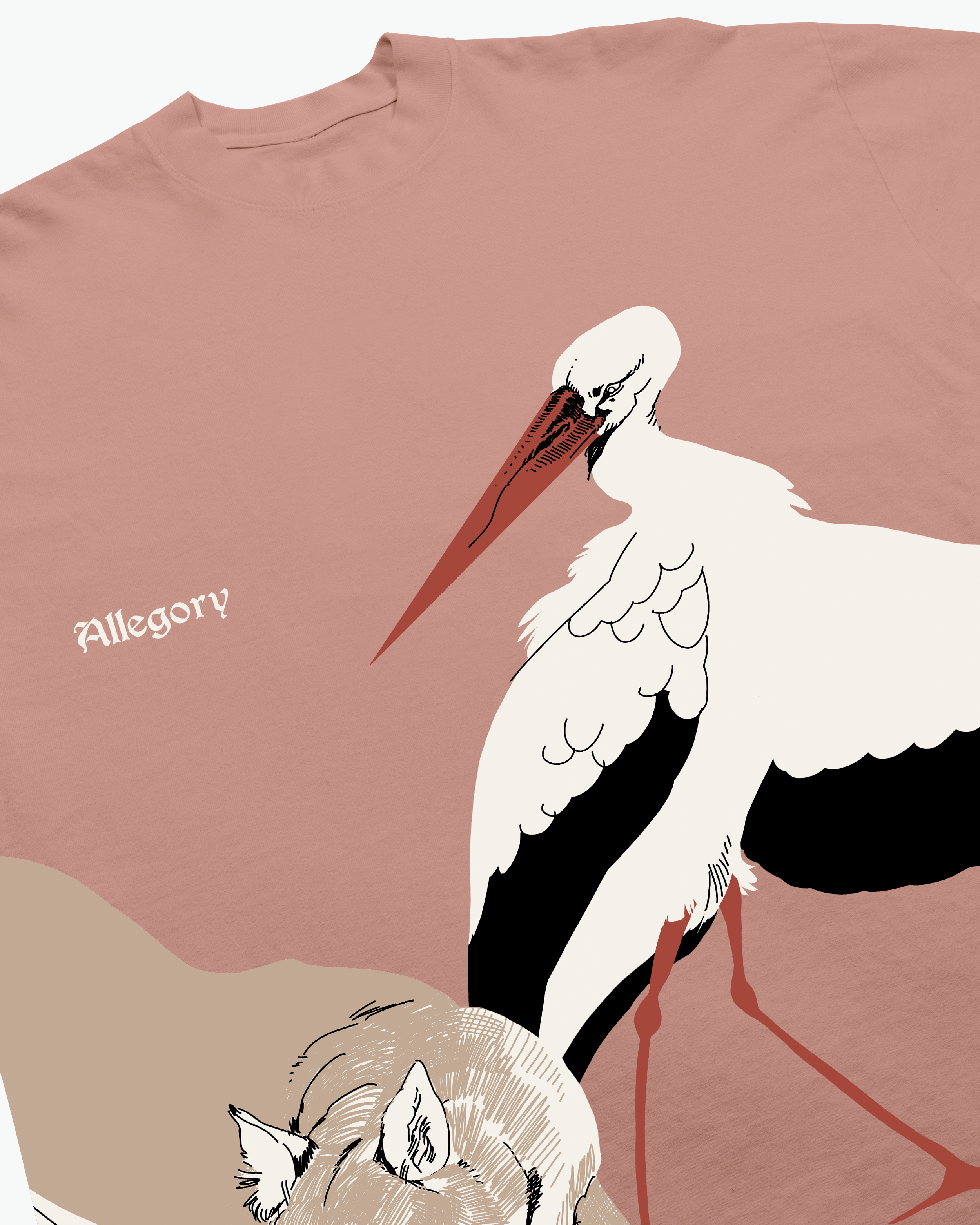 Fox And Stork Tee / Terracotta-3