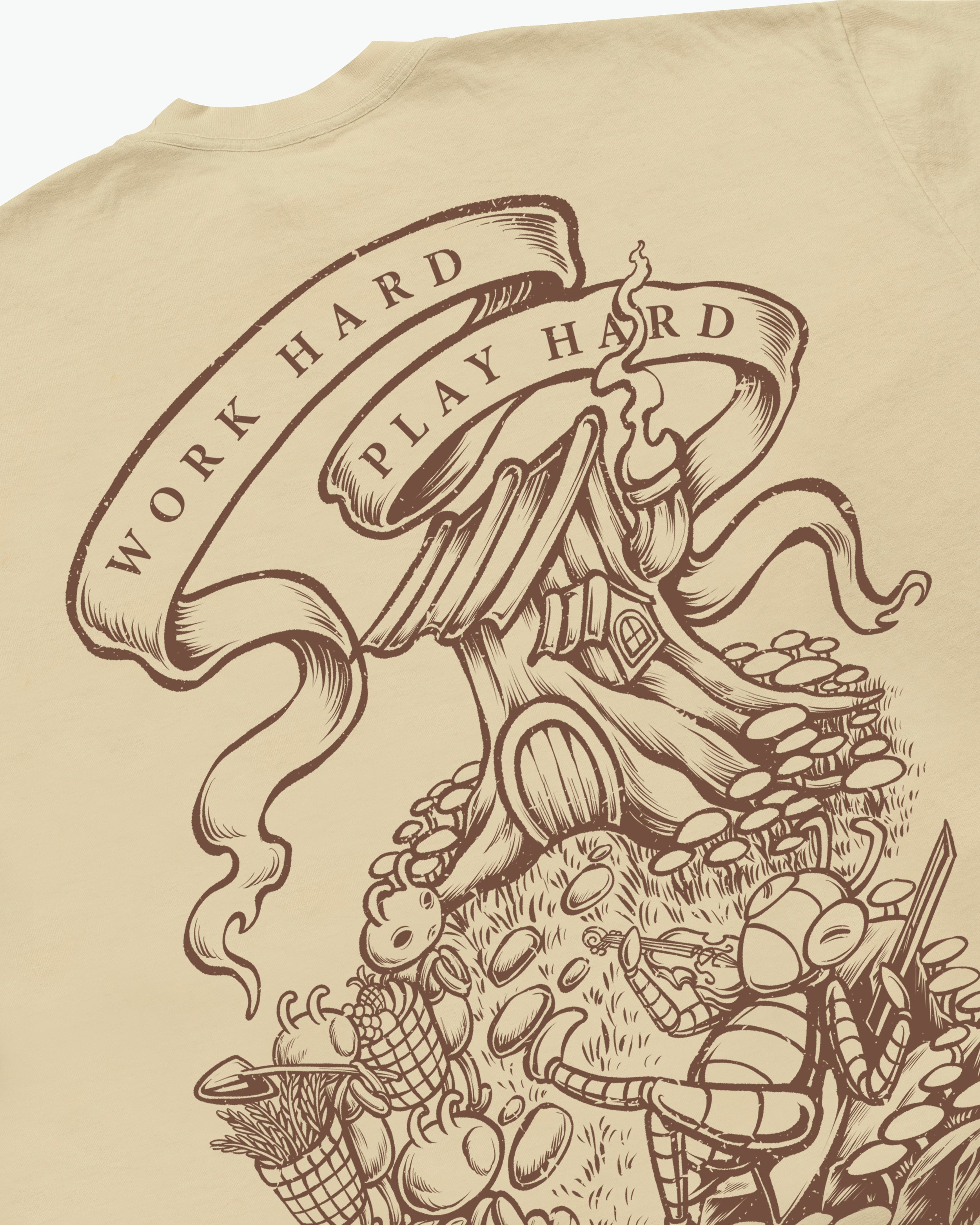 Ant And The Grasshopper Tee / Washed Gold-3