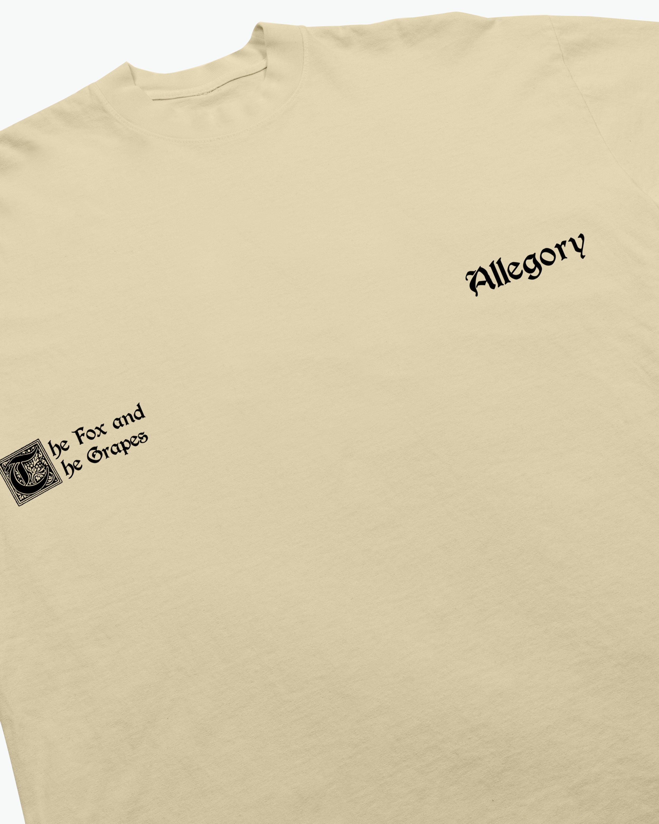 Fox and The Grapes Tee / Washed Gold-4