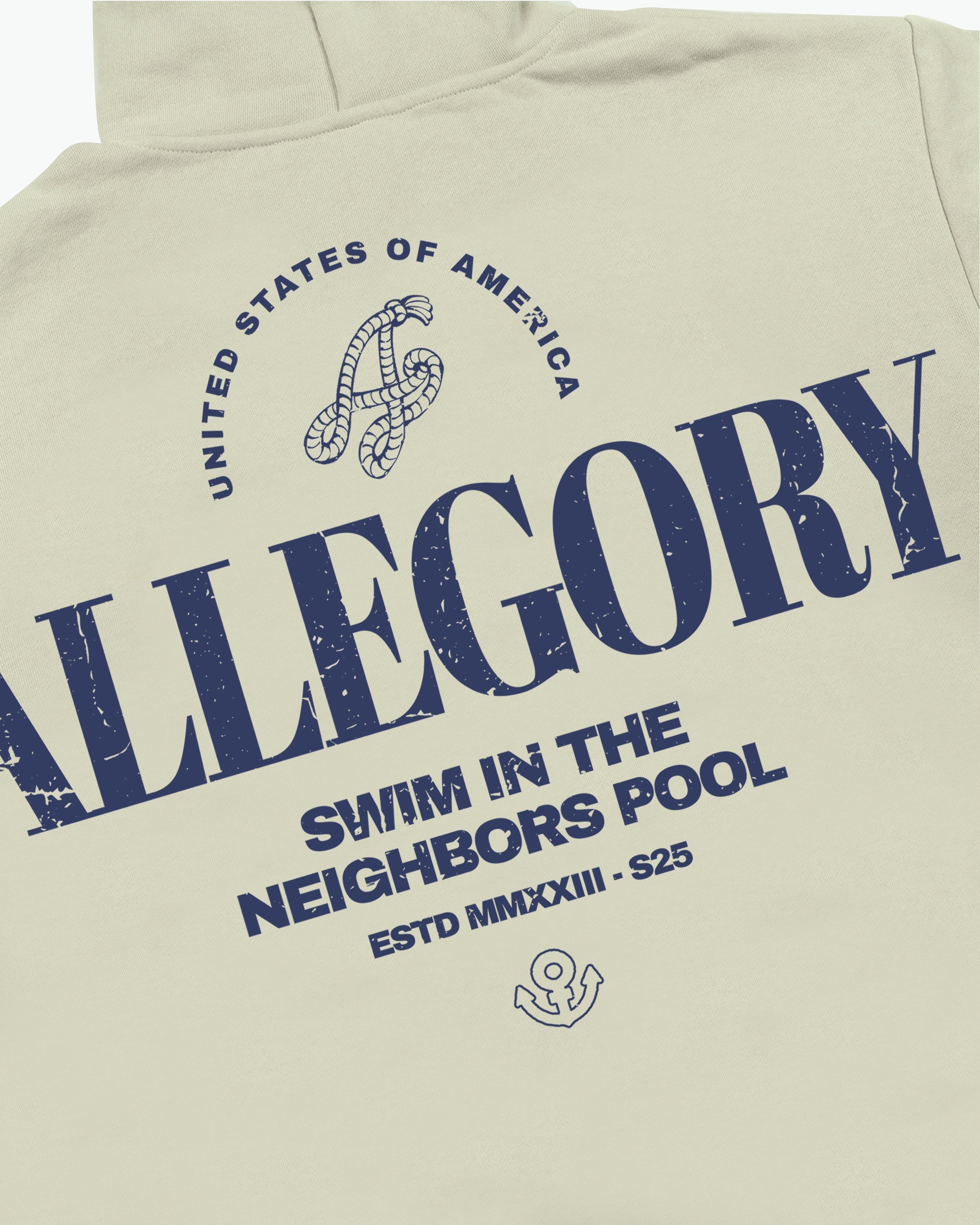 Swim In The Neighbors Pool Hoodie / Sage Green-3