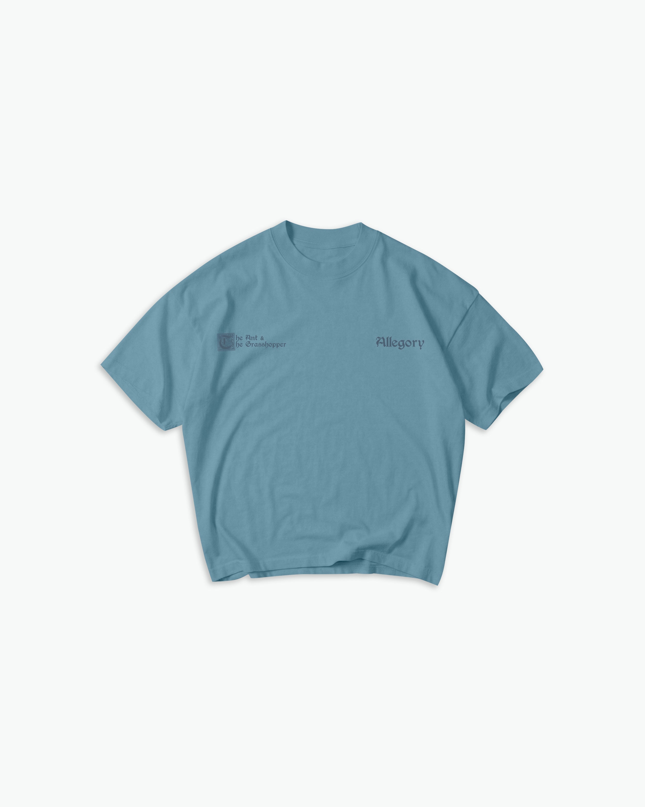 Ant and The Grasshopper Tee / Soft Denim Blue-2