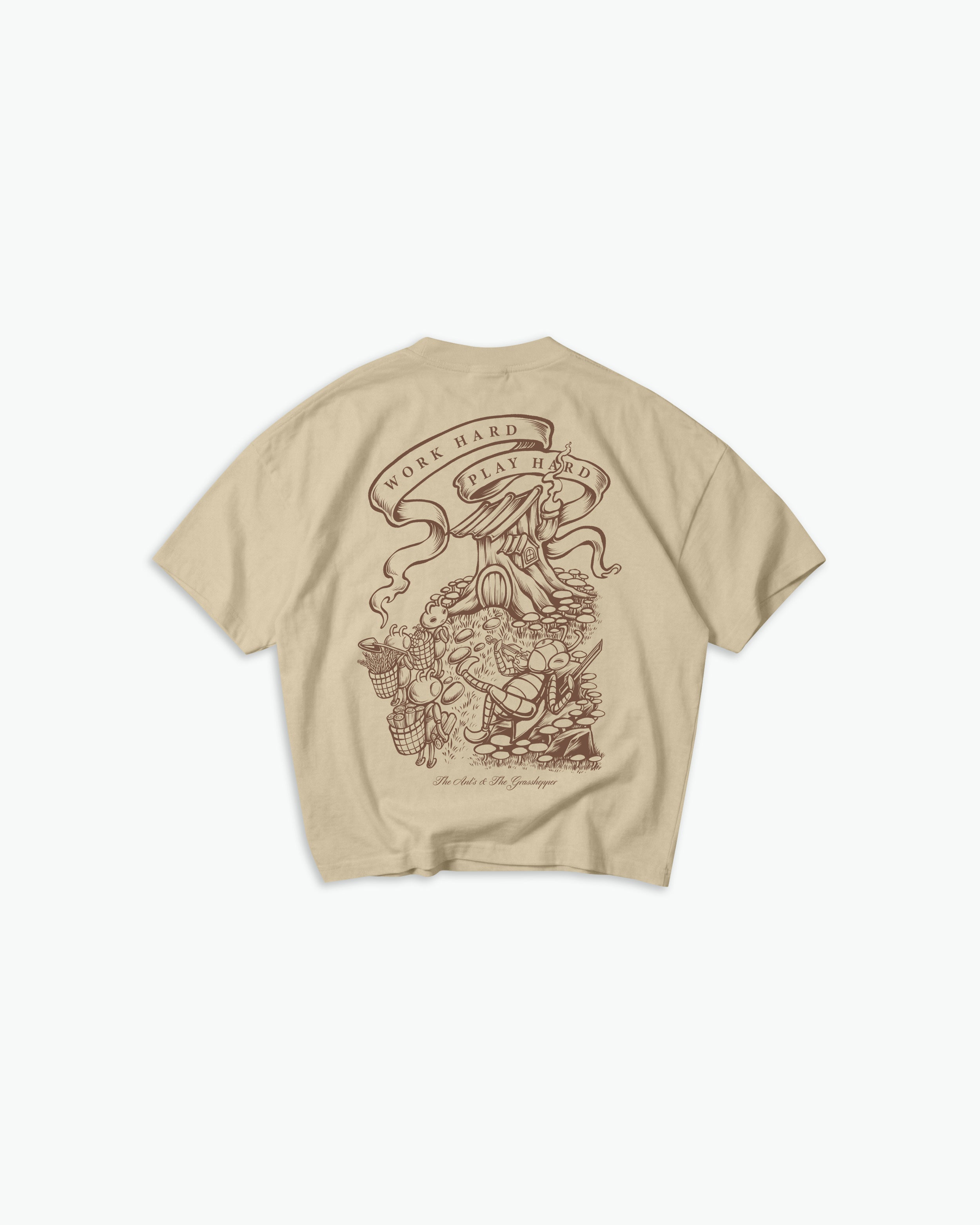 Ant And The Grasshopper Tee / Washed Gold-1