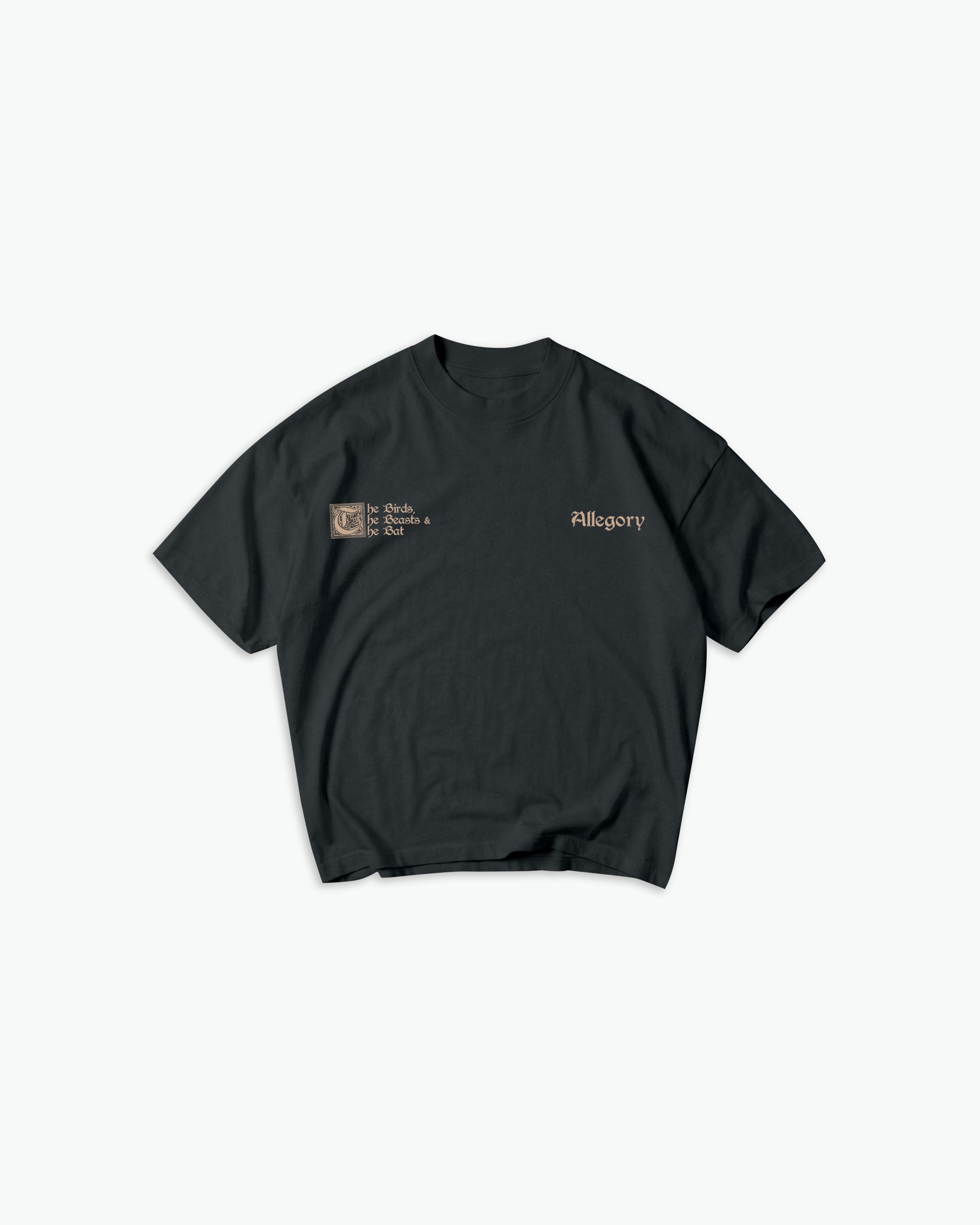 Bat, Birds and The Beast Tee / Charcoal-2